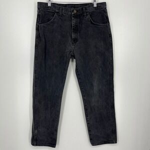 Rustler Mens Straight Leg Jeans Faded Black Denim 87619CB 36x30